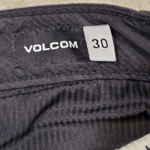 Volcom Mens Chino Shorts Size 30 Black Casual Surf Skate 10.5" Inseam - Picture 3 of 8